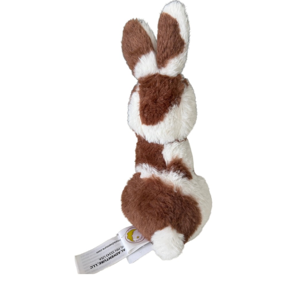 Animal Adventure Brown White Spotted Bunny Rabbit Plush Stuffed Animal 8" - Picture 3 of 6